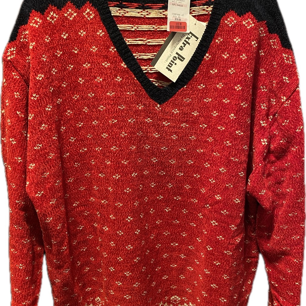 Red Sweater for Women 3X size vintage very soft